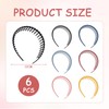 4 PCS Zig Zag Headband, Elastic Non Slip Wavy Tooth
