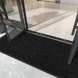 Custom Size Extra Large Front Door Mat, 4FT x 6FT Indoor Outdoor Entrance Commercial Floor Mat, Heavy Duty Dirt Trapper Doormat for Entryway Welcome Mat, Low Profile, Non-Slip, Waterproof