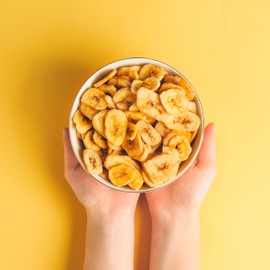 Yupik Organic Sweetened Dried Banana Chips, 14.1 Oz, Gluten-Free, Kosher, Non-GMO, Vegan, Sliced Dried Fruits, Lightly Sweetened, Crunchy Snacks, Ideal for Baking & Topping