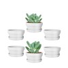 vensovo 3.7 Inch White Terracotta Shallow Succulent Pots - 6 Pack Terra Cotta Clay Pot with Saucer, Cacuts Indoor and Outdoor Planters with Drainage Hole