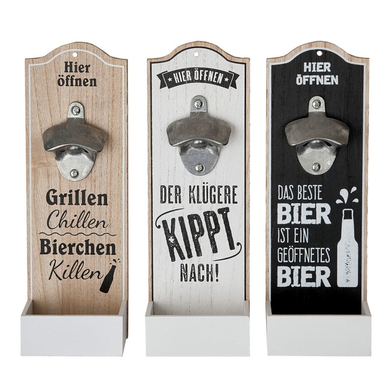 GILDE 1 x Wall Bottle Opener Metal Bottle Cap Collector