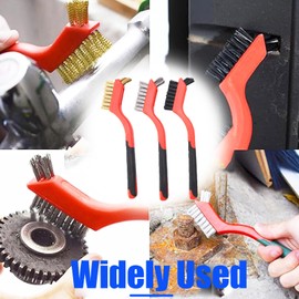 ZAOIIZ 7 Pcs Hard Bristle Crevice Cleaning Brush Kitchen Stove Cleaning Brush Scraper Tool Set, Dead Corners Cleaner Brush for Kitchen Bathroom Toilet Crevice (7 Pcs Versatile Cleaning Set)