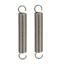 sourcing map Tension Spring Wire Diameter 0.047" , OD 0.39" , Free Length 2.76" Stainless Steel Small Dual Hook Tension Spring for Machinery Construction Industrial 2pcs