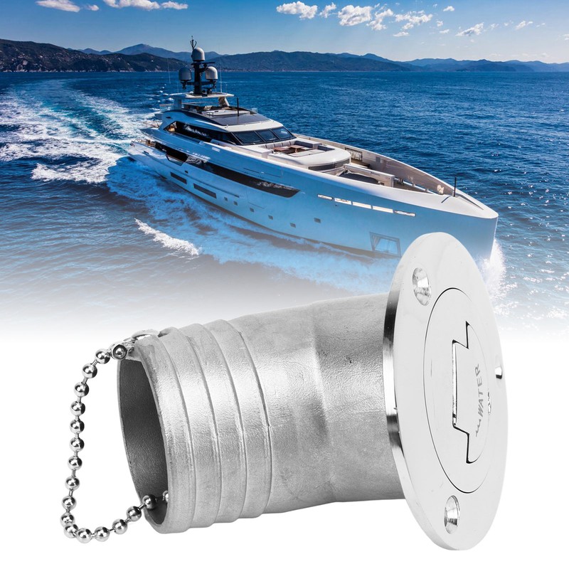 Boat Deck Filler 45° 316 Stainless Steel 38mm Flip Fill