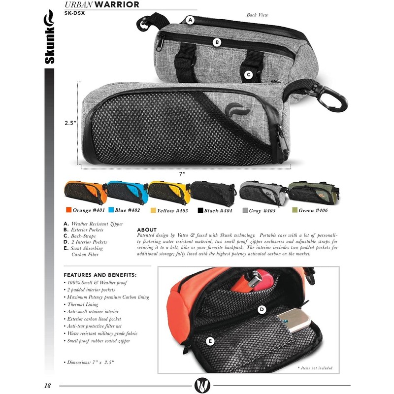 Skunk Lifestyle edition Urban Warrior Smell Proof Case Olive Green