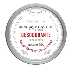 Desodorante natural de LEMONGRASS, untable de potente accin. Libre de aluminio y parabenos. Contiene bicarbonato, lemongrass, eucalipto y vitamina E. 
