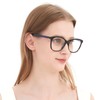 SUNAMOY Large Round Acetate Material Reading Glasses for Womens Large