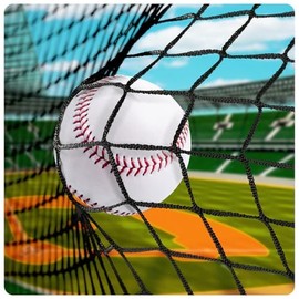 Hittop Sport Net Baseball Nets,Over 12 Sizes from 10 to 50 feet Baseball Softball Backstop Nets with 33 feet Nylon Rope, Heavy Duty Hitting Practice for for Backyard,Garage, Basement.