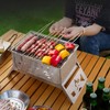Portable Charcoal Grill, Total 343 Sq. In. Foldable Tabletop BBQ