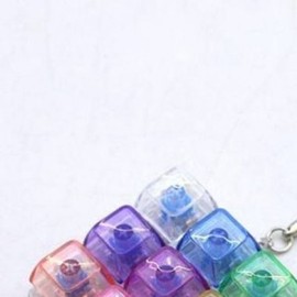 Sensory play Rainbow-colored luminous keyring Click button Tactile Stress relief Portable hand movement Concentration / 감각놀이 무지개색 발광 키링 클릭 버튼 촉각 스트레스 해소 휴대용 손놀림 집중력