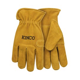 Kinco - Unlined Suede Leather Work Gloves, Reinforced Palm, (97)