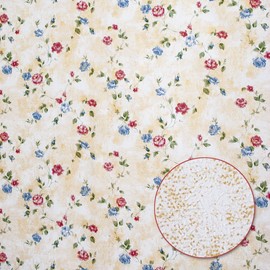 Rose Floral Contact Paper Self Adhesive Shelf Liners for Kitchen Cabinets, Peel and Stick Wallpaper for Shelf Paper Drawer Liner Desk Furniture (17.7" x 117")