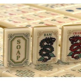 ,Mahjong Set with 160 Tiles,Turmeric Mahjong Tiles,Custom4-Layer American Mahjong Tiles,Acrylic Luxury MahjongColor: Clear-RL(20inch)