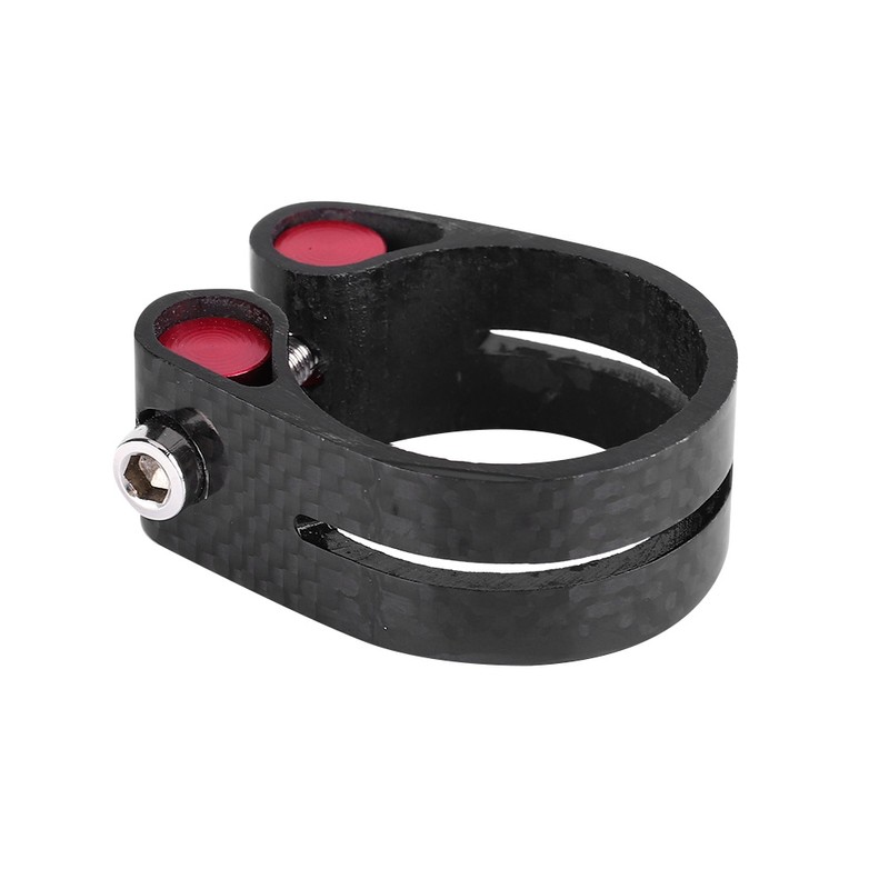 35mm Carbon Fiber Mountain Bike Bicycle Seat Post Clamp Quick
