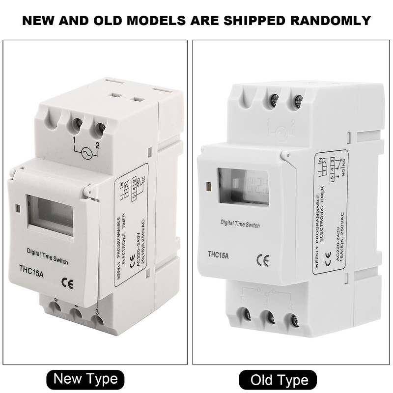 THC15A 220‑240VAC 20A DIN Rail Timer Switch, Digital Programmable Switch