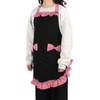 Bowknot Apron Multifunctional Cooking OilProof Waterproof Antifouling Apron for Kitchen(Black