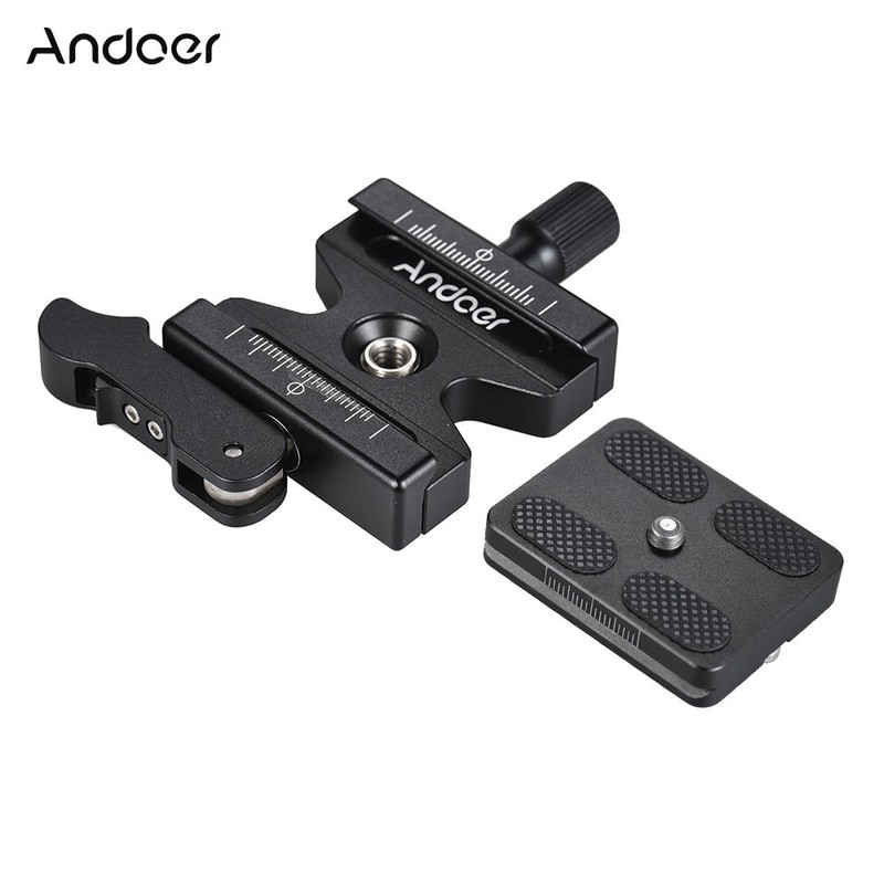 Andoer Quick Release Clamp and Quick Release Plate for Arca