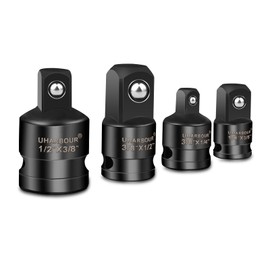 UHARBOUR Socket Adapter Set Adapter 3/8 to 1/2, 1/4 to 3/8, 3/8 to 1/4, 1/2 to 3/8 Inch Impact Wrench Adapter, Angle Adapter Socket Wrench Adapter