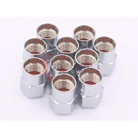 10 Design-Ventilkappen Metall Messing verchromt gasdicht VG8 PKW Kappen