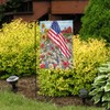 America the Beautiful Summer Garden Flag Patriotic Floral 12.5" x