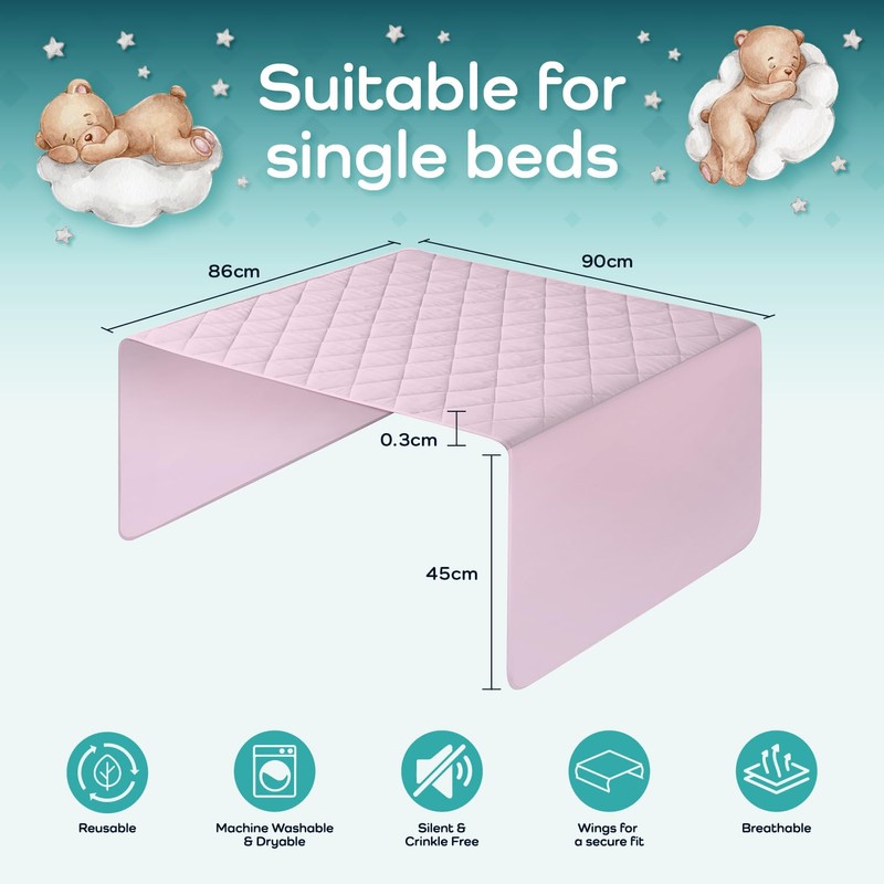Guardedsleep potty training bed sheets, 100% waterproof bed pad for