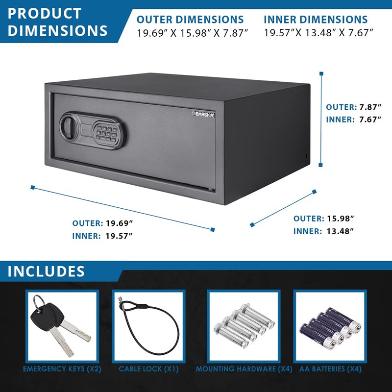 Barska 1.2 Cu. Ft Digital Keypad Safe – LED Interior