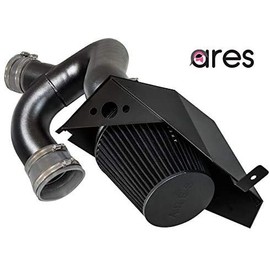 Ares Motorsports Cold Air Intake System with Heat Shield Kit + Filter Combo BLACK Compatible With 12-14 F150 3.5L V6 EcoBoost