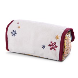 NICI 47303 Pencil Case for Rolling Elephant 19 x 7 x 7 cm Winter Collection Beige / Multi-Coloured