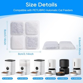 MyfatBOSS 6 Pack Pet Food Desiccant Bag Compatible with Petlibro Automatic Cat Dog Feeders, PLAF001, PLAF002, PLAF101, PLAF005, PLAF006, Enhanced Packets Maintain Pet Food Freshness and Dryness