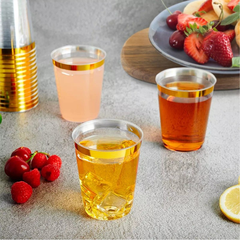 Berry Hip 100 Vasos Desechables Elegantes Plástico 10 Oz Para