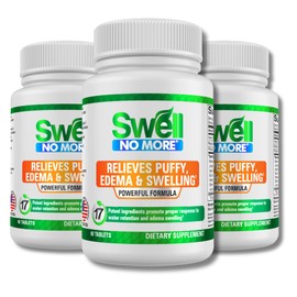 for Swollen feet and Ankles, Reduce Swelling Legs, Edema Relief for Legs, Edema, Ankle Swelling Relief, Water Pills for Swollen Legs, Reduces Puffy Eyes, Swelling Reducer. (3 Pack/3 Month Supply)