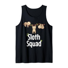 Sloth squad Cute sloth matching apparel for women and kids Tank Top