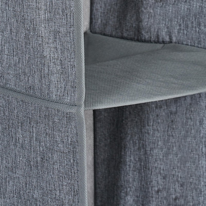 Relaxdays Wardrobe Hanging Shelf, 6 Compartments, Fabric, 92 x 15.5