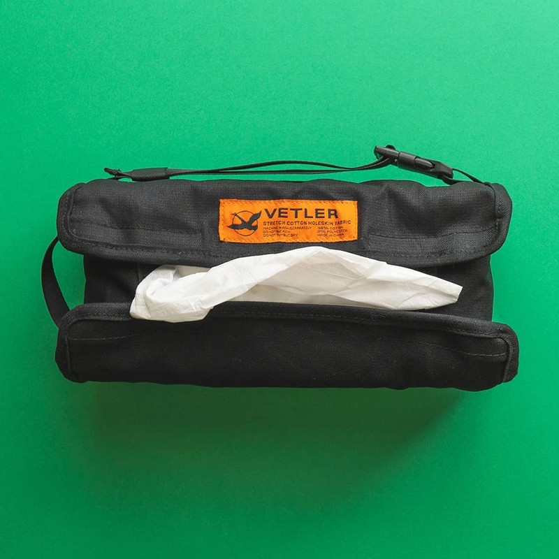 VETLER Moleskin Box Tissue Cover, Hanging, 2-Way, Wall Hanging, Camping,