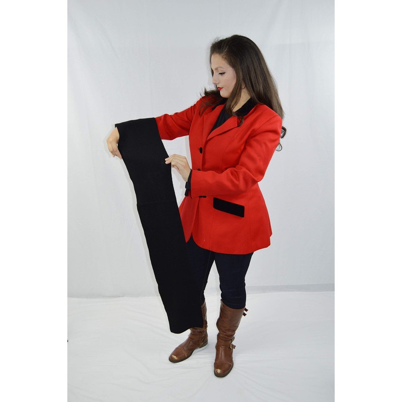 PURE CASHMERE KNITTED SCARF (BLACK)