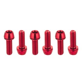 Chooee Bike Brake Caliper bolts M6x18mm,MTB Caliper bolts Steel alloy for Mountain bike/Road bike，6 pieces,Red