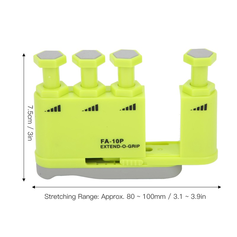 Finger Strengthener Exerciser Adjustable Tension Plastic Trainer for Musician GuitaristGreen