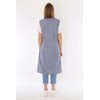 Schuerzenfabrik Button Gown Women's Mixed Fabric Checked Apron Sleeveless Cooking