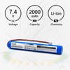 (2-Pack) 7.4V 2000mAh Li-ion Battery with JST Connector, Rechargeable Battery