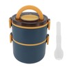 Stackable Lunch Box 1600ml Dual Layers Stainless Steel BPA Free