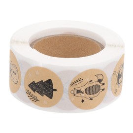 STOBOK 1 Roll 500pcs Christmas Stickers Envelope Seal Stickers Tag Christmas Animal Sticker Roll Holiday