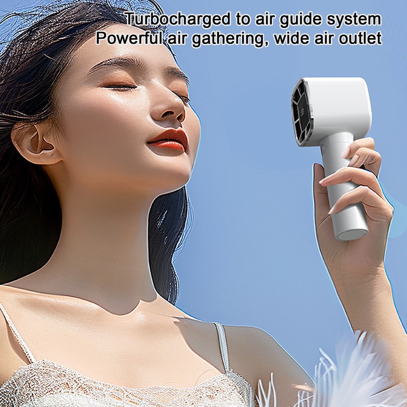 Handheld Turbo Fan ABS 3 Speeds USB Rechargeable Mini Portable