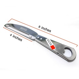 PNAKC Vegetable Peeler Carrot Potato Fruit Peeler Potatoe Apple Mango Slicer Can Opener Stainless Steel Multifunctional Asian Kitchen Tool ((Model 415) Sharp on 1 side), compact, Silver