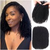 Afro curly Bulk hair:_1b (black)_10 inch