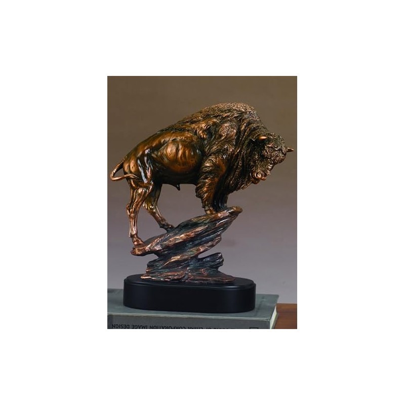 Buffalo Large Statue Bronze Finish