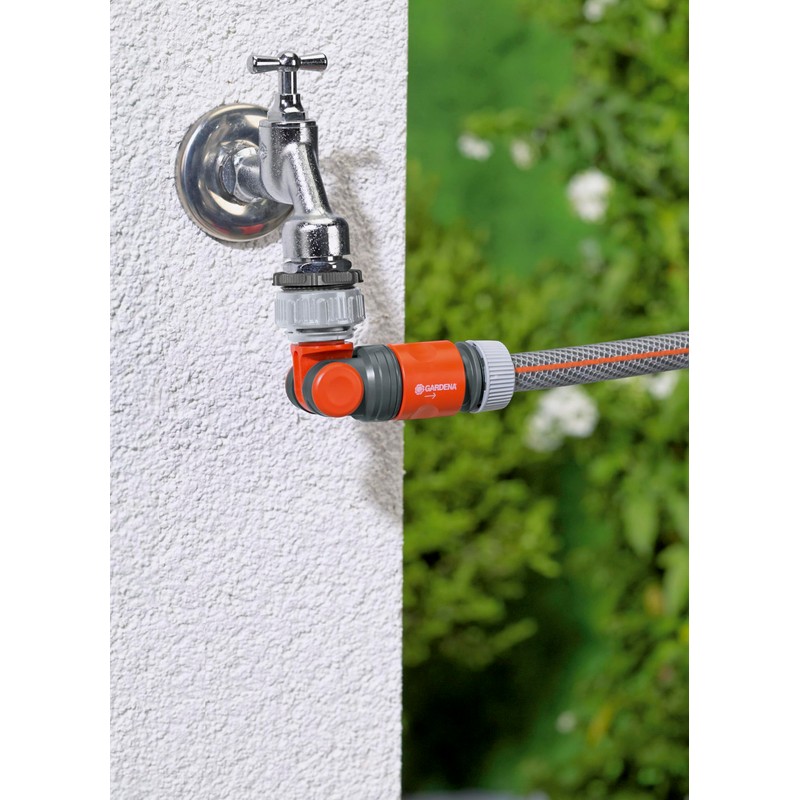 Gardena (ガルデナ) Tap Hose Mouth Screw-Type Connector, Angle Adjustable, Made