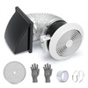 XABJU 512M 6 Inch Through Wall Exhaust Fan with Aluminum