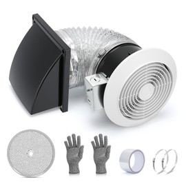 XABJU 512M 6 Inch Through Wall Exhaust Fan with Aluminum Grease Filter
