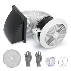 XABJU 512M 6 Inch Through Wall Exhaust Fan with Aluminum Grease Filter