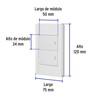 Volteck PA-APDO15-ELB, Placa armada blanca 1 interruptor sencillo y 1